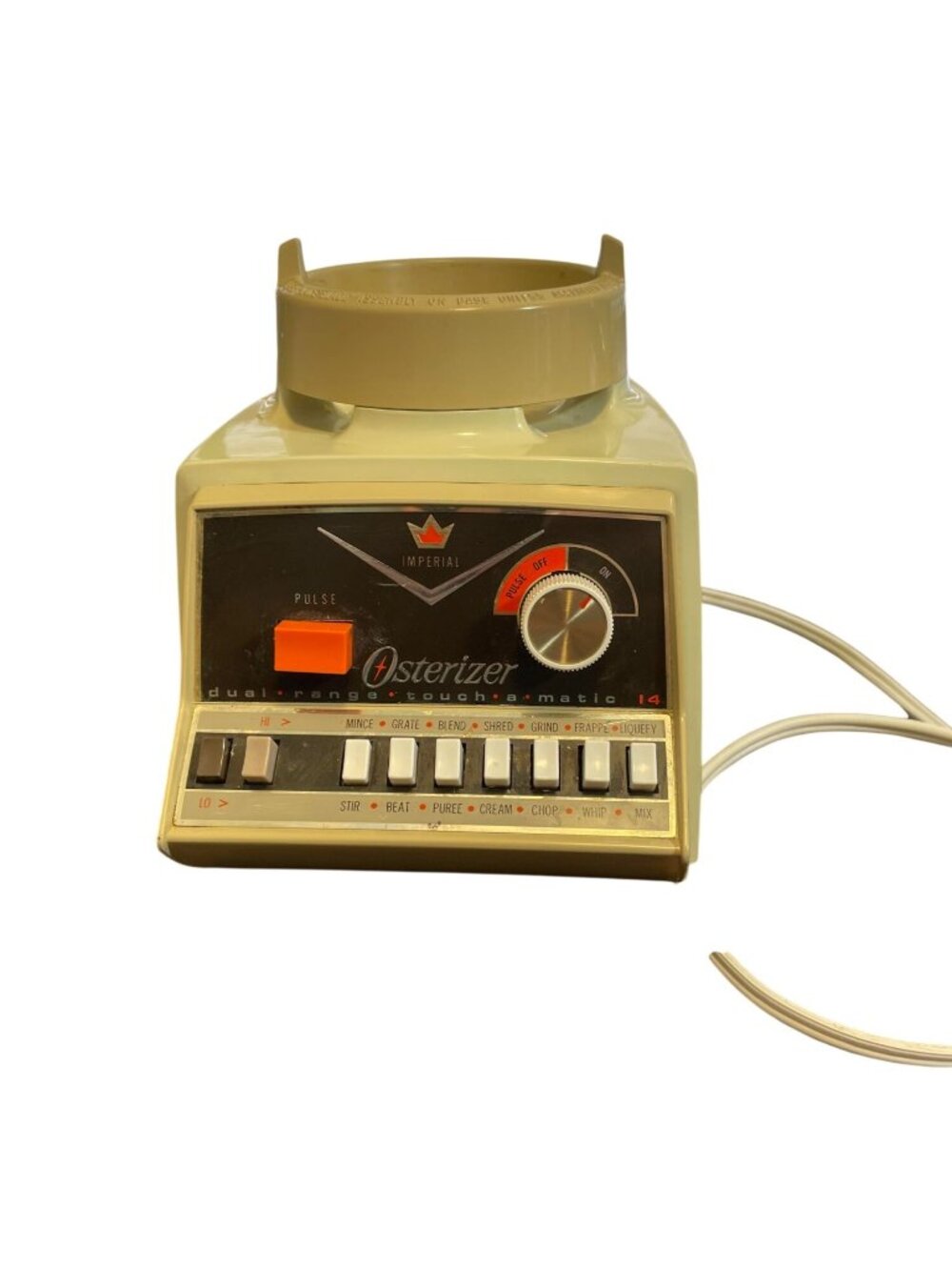 Vintage Oster Imperial Dual Range Touch-o-Matic 14 Blender Base